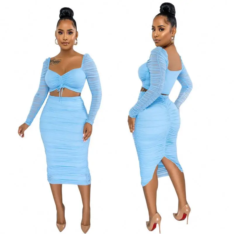YP fall 2020 women clothes 2 piece outfit wholesale boutique t shirt sets womens clothing formal dress