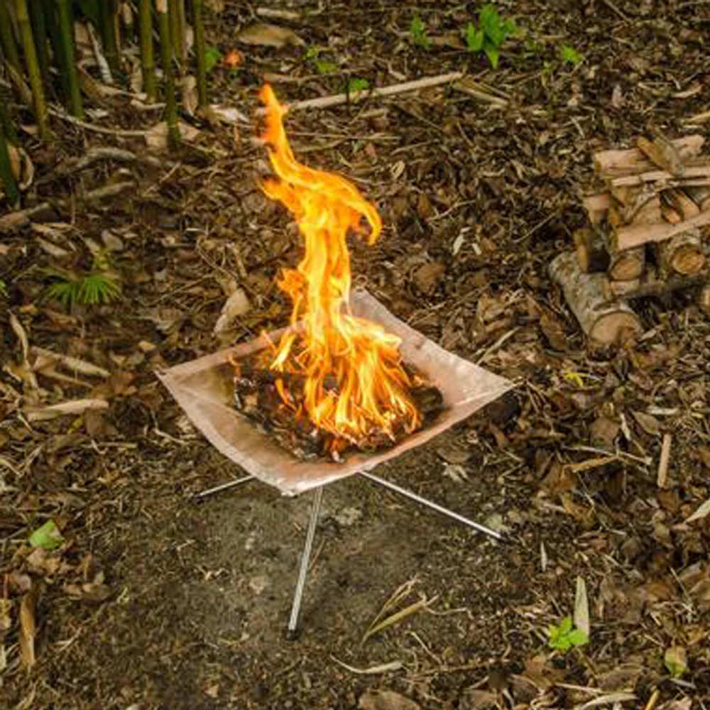 Customized Feuerstellen ISO9001 Certificate Portable Fire Pit Camping Foldable