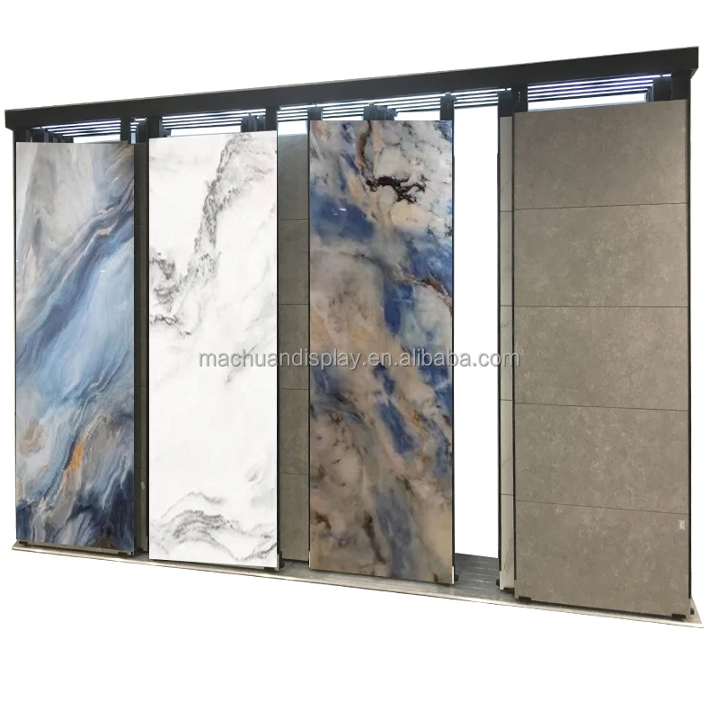 Hot Sale Ceramic Tile Display Metal Rack Stone Display Rack with wheels