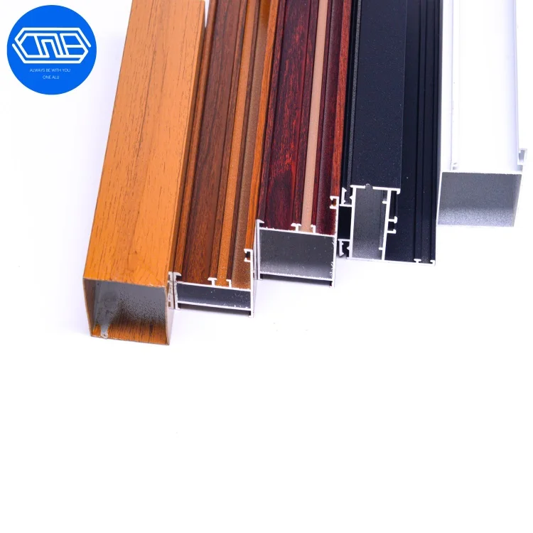 Wood grain aluminum custom extrusion wholesale custom low price aluminum windows price aluminum 6060 t6