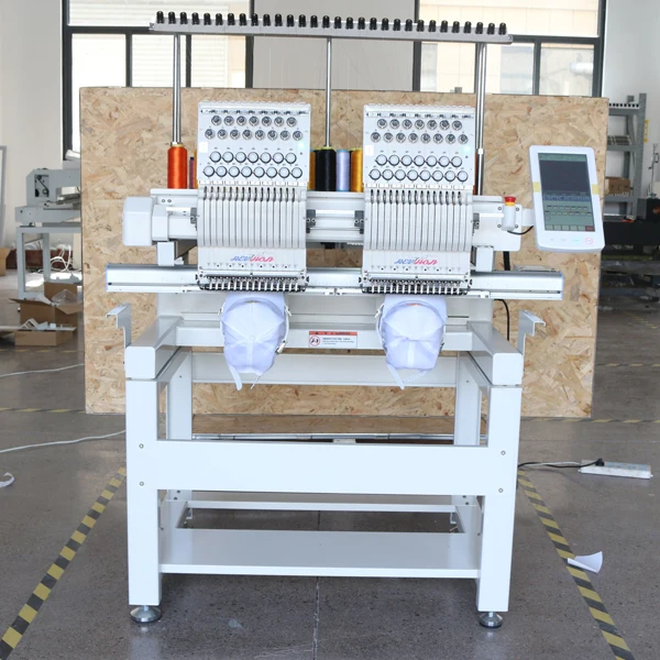 high speed 2 head computer intelligent embroidery machine like tajima