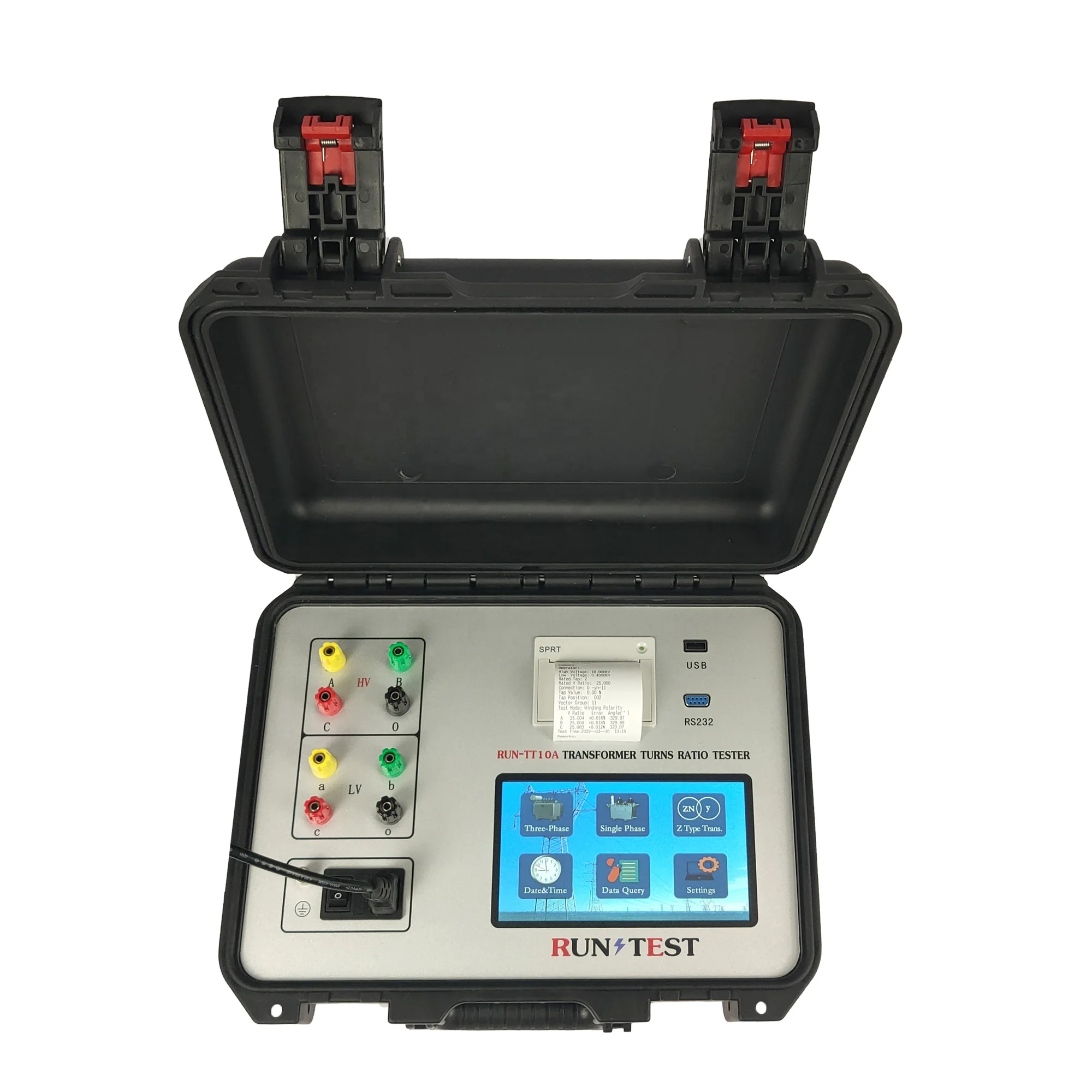 Transformer Voltage Ratio and Current Ratio Tester 3 Phase Transformer Turns Ratio TTR Tester