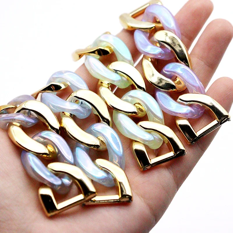 RS008 2023 New Trend acrylic Shoes Accessories buckles Decoration accessories plastic shoes chain