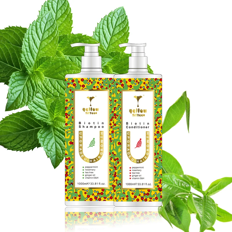 Collagen Stronger Hair Biotin Shampoo And Conditioner Set Professional Salon Organic Natural Shampoo And Conditioner