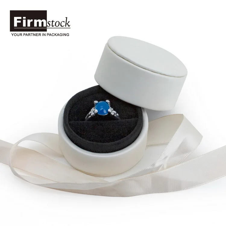 Custom Luxury White Logo Velvet Paper Gift Boxes Set Cardboard ring Jewelry Packaging Box