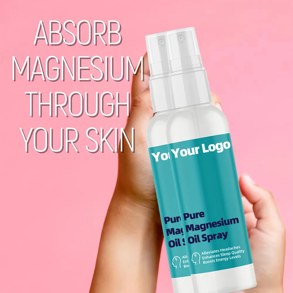 Private Label Pure Organic MSM Magnesium Chloride Oil Spray for Vegan Bulk Sleep Mist Natural Body Care Treatment