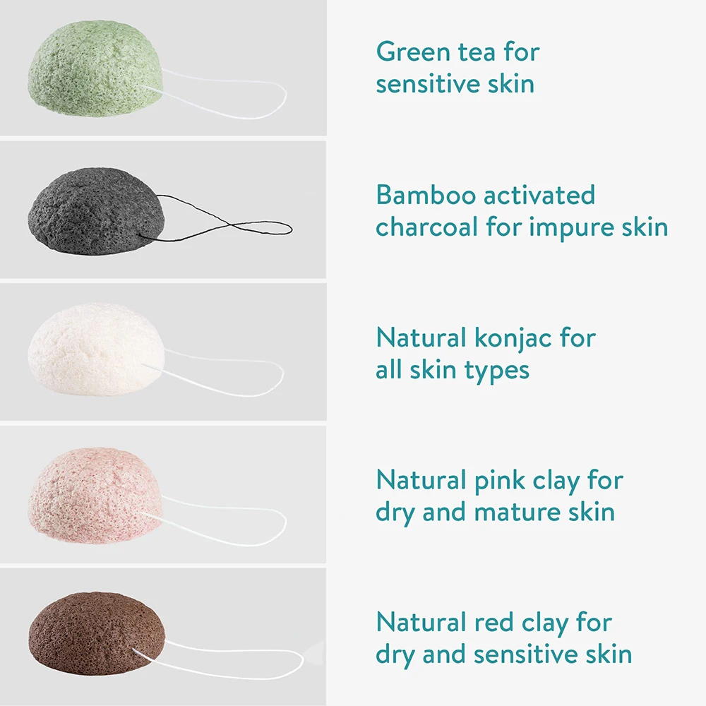 Customise Gentle Face Cleansing and Exfoliation Konjac Facial Sponges
