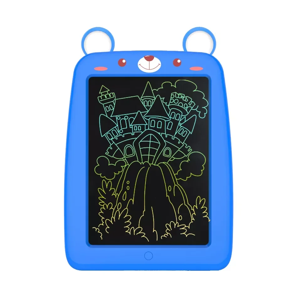 New Design 10' Cute Erasable Electronic Drawing Board Cartoons Colorful LCD Writing Pad Insert Cards Magic Doodle Board