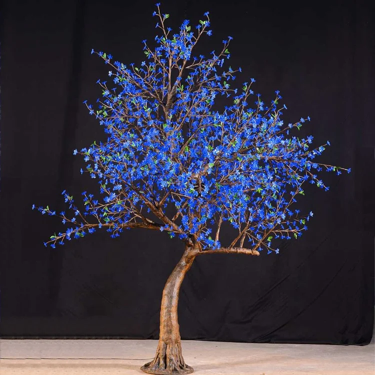 3m Outdoor Garden Street Decoration Christmas Party Led Lamp Red Plastic Cherry Blossom Flower Artificial Tree