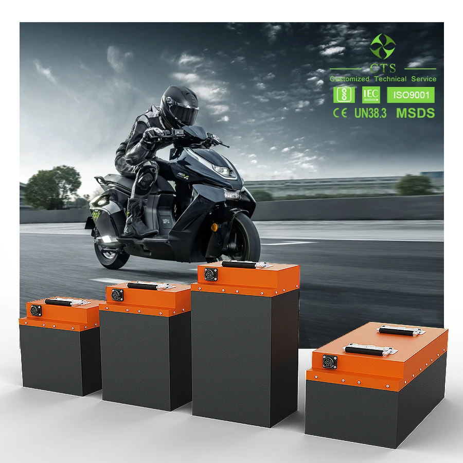 CTS Deep Cycle 2000W E-motor Power Battery  48v 60v 72V 20AH 30AH 40AH 50AH 60AH Rechargeable Lithium Iron LiFePO4 Battery Pack