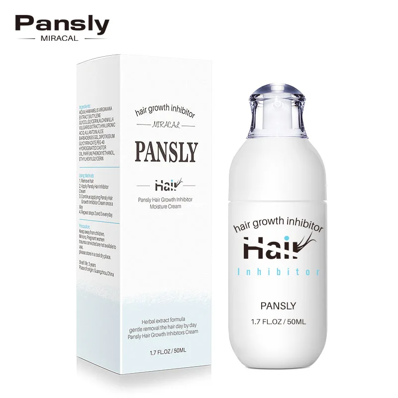 Pansly 50ml 1.7OZ Hair Growth Inhibitor Smooth Repair Skin Treatment Face Body Bikini Armpit Mild Depilatory Moisture Cream