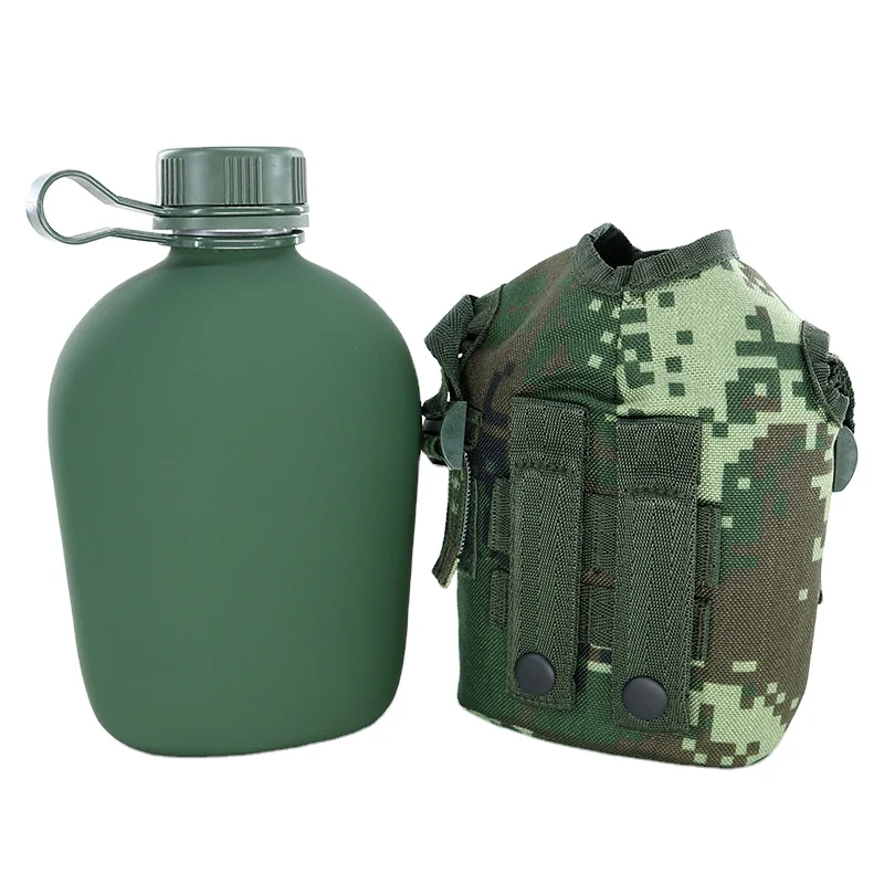 Original Factory Tactical gear outdoor olive green plastic PP or HDPE water bottle canteen kettle