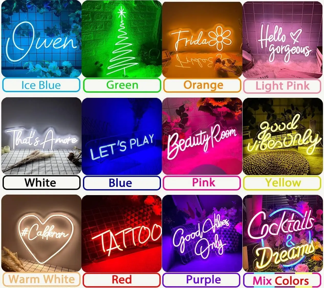 FLUO Dropshipping Free Design Custom Led Neon Light Neon Sign Custom Led Neon Light Logo Sign For Bedroom Birthday Party Home