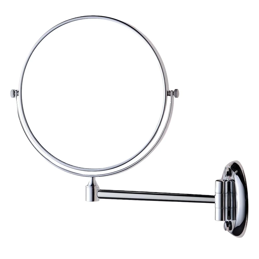 Beelee M0138 Wall Mounted Single Arm Extendable Magniyifng Cosmetic Mirror for Bathroom