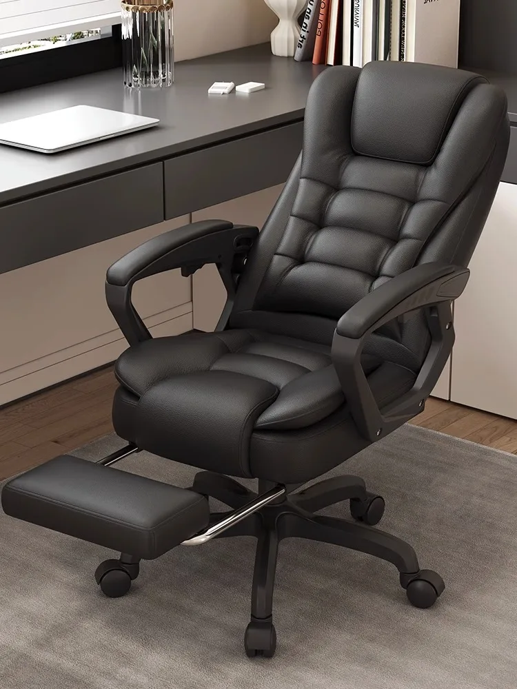 luxury high back leather executive boss sleeping computer chair reclining swivel ergonomic office chair for sale