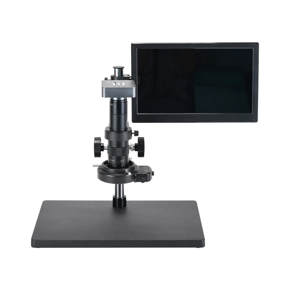 Triocular microscope mobile phone repair motherboard welding rework table machine chip circuit optical 11-inch display