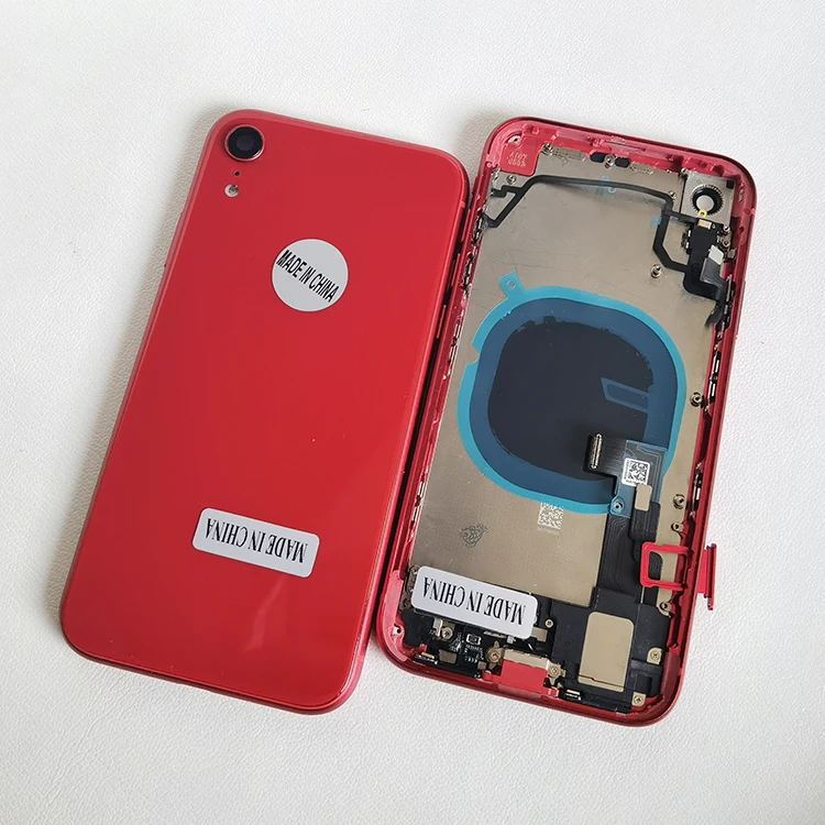 New Mobile Phone Back Cover Case Housing For Iphone XR Full Body Middle Frame With Logo flex kits glass replacement
