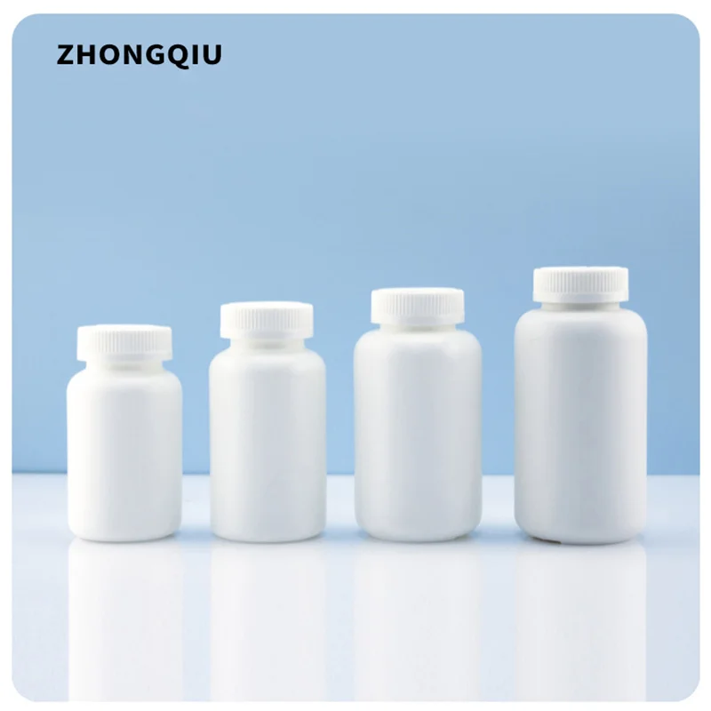 Высокоплотная белая круглая фармацевтическая бутылка из полиэтилена высокой плотности специализированный пластиковый контейнер фармацевтического качества
