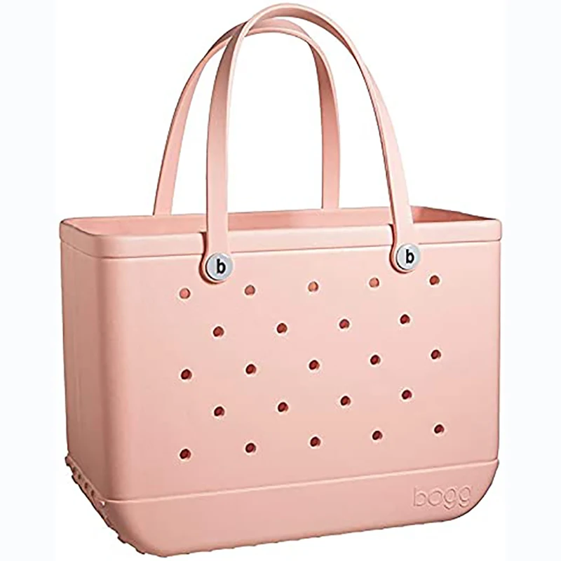 Waterproof EVA Washable Durable Open Solid color Handbag Women Beach Tote Eva Large Bogg Bag