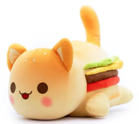 Creative toys cute hamburger cat dolls  foot cat novelty plush toys kids toys Christmas gift
