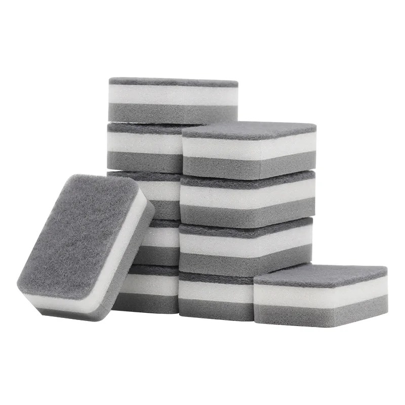 Dishwashing Sponge High Density Gray Sponge Wipe Kitchen Cleaning Sponge Block Household Dishwashing Cloth