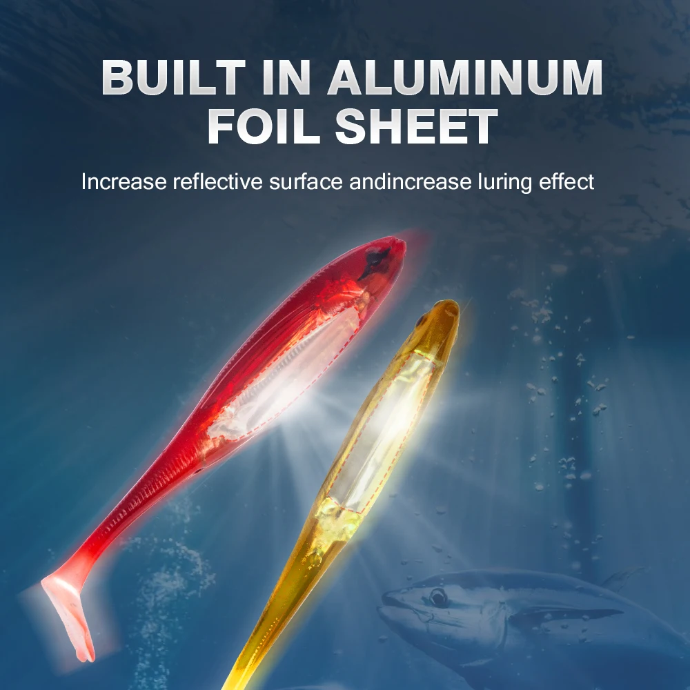 HONOREAL factory T-tailed softworm fishing soft lures wobblers paddle tail swim bait lure