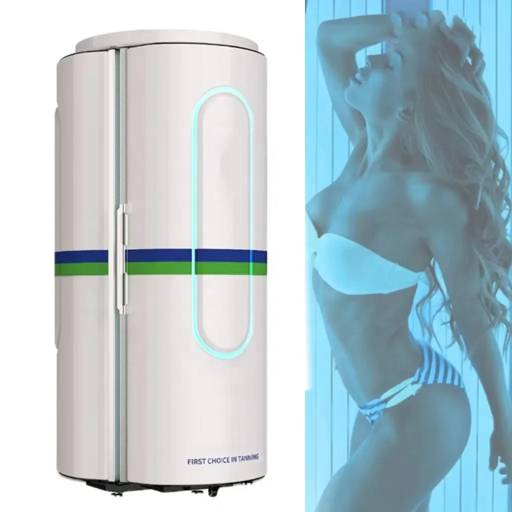 Commercial Solarium F8 Vertical Sun Tanning Machine for Gym Center and Beauty Salon Professional Tanning Booth Tanning Bed