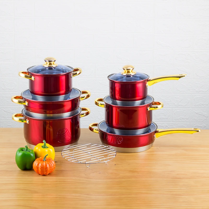Multifunction Houseware Wholesale Pots Pans Cookware Set Stainless steel cooking set kitchenware