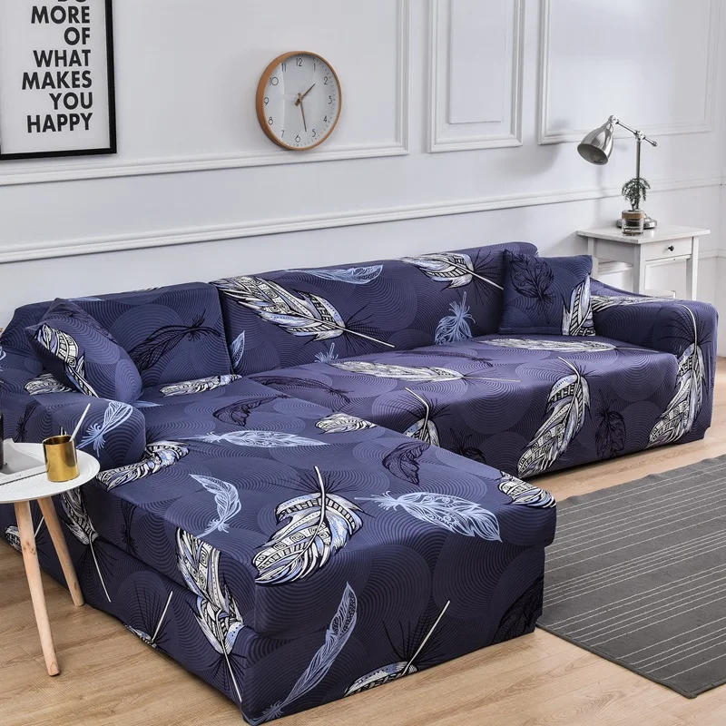 Wholesale china printed spandex sectional Couch slipcover Furniture Protector stretch elastic sofa cover