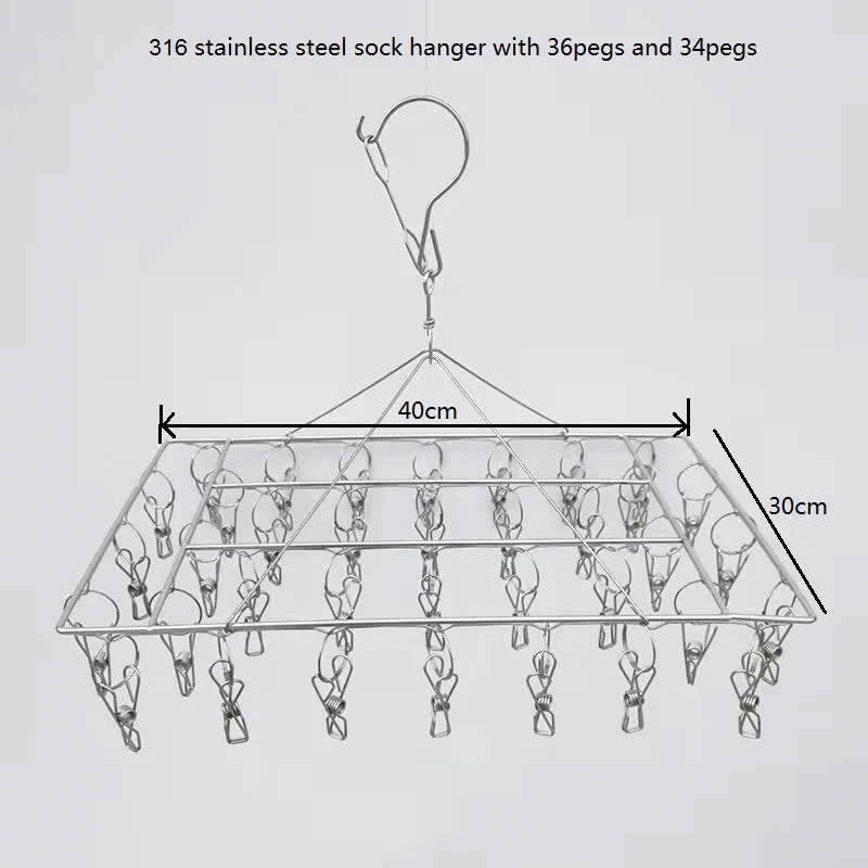 Stainless steel trousers rack and skirt hanger with clips indoor use clothespins and wardrobe storage 2 clips hanger