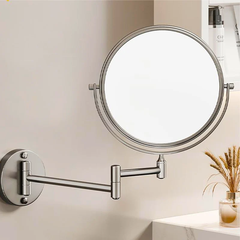 2023 New Wall mounted makeup mirror 360 degree rotate black Bathroom accessories mirror living room furniture mirrors