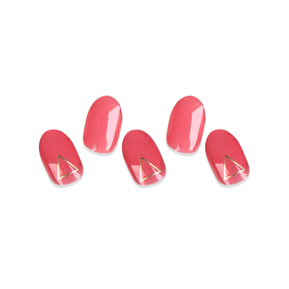Clear semi-cured gel nail polish stickers for long-lasting nail decals peachy peachy gel nail stickers