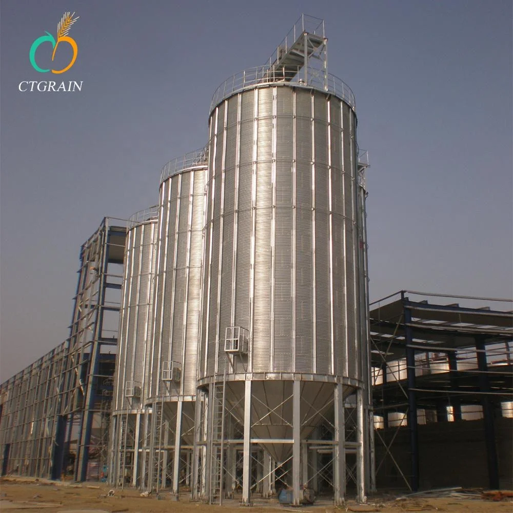 5000 ton 500tons grain corrugated steel silo used for sales