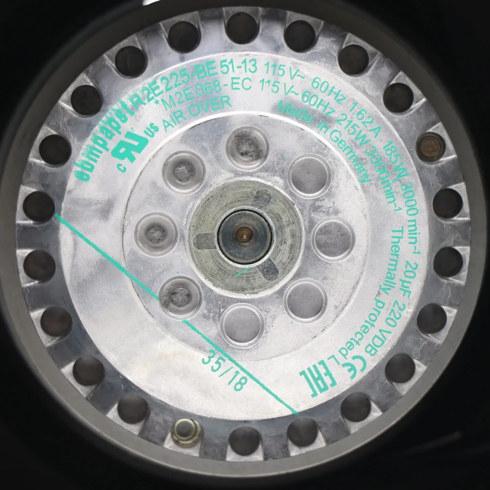 Ebmpapst R2E225-BE51-13 115V 756CFM 75dB Ball Bearing  AC Motorized Impeller Centrifugal Cooling Fan