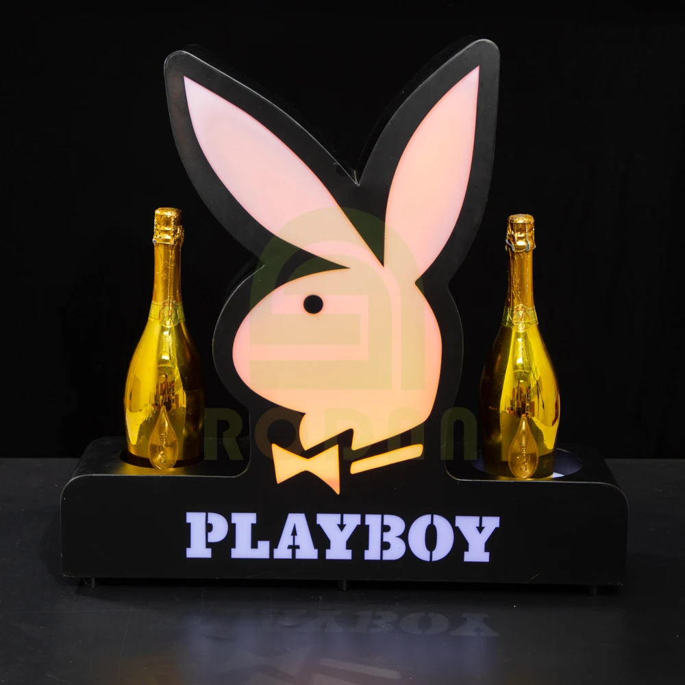 Rabbit shape design LED Bottle Glorifier Bottle Display VIP FOR TWO BOTTLES