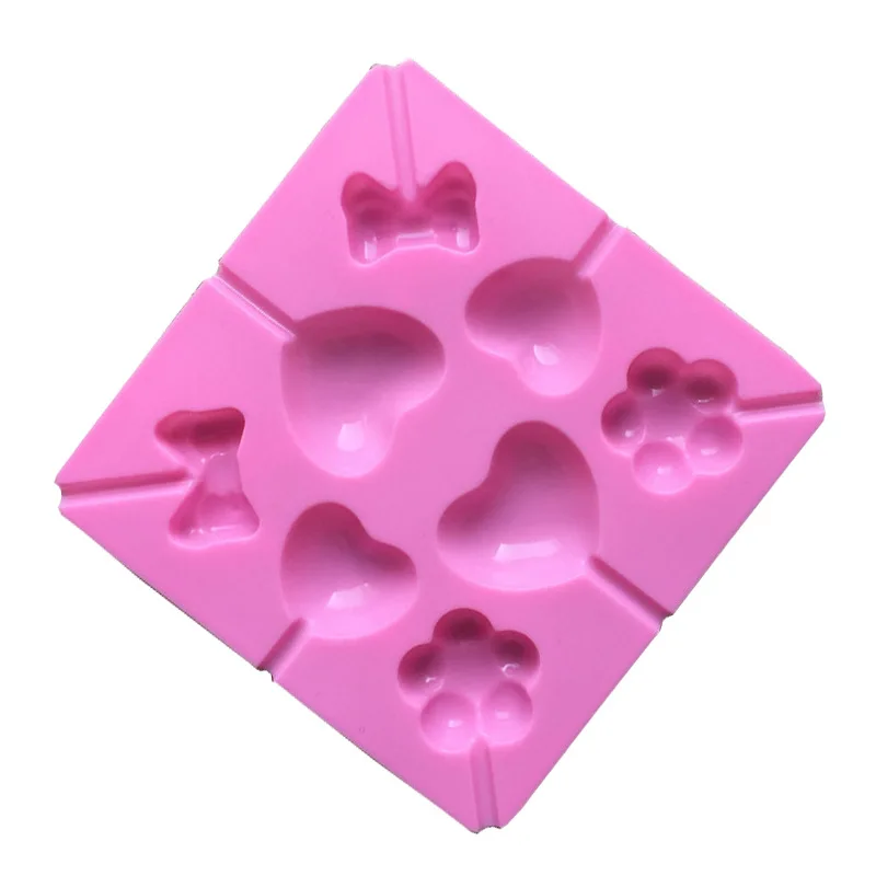 China sale flower love heart lollipop mould silicone mould candy food-grade baking equipments tool