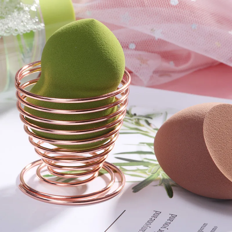 New Metal Makeup Sponge Holder Makeup Sponges Rack Stand, Powder Puff Sponge Support Display Stand
