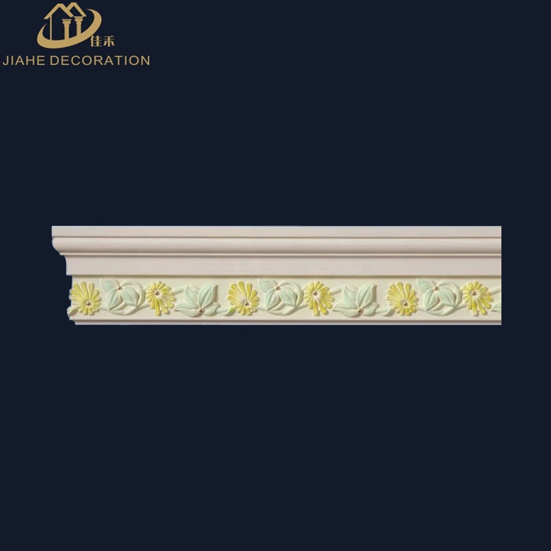 
artistic moulding polyurethane carved crown molding for art gallery museum and salon 