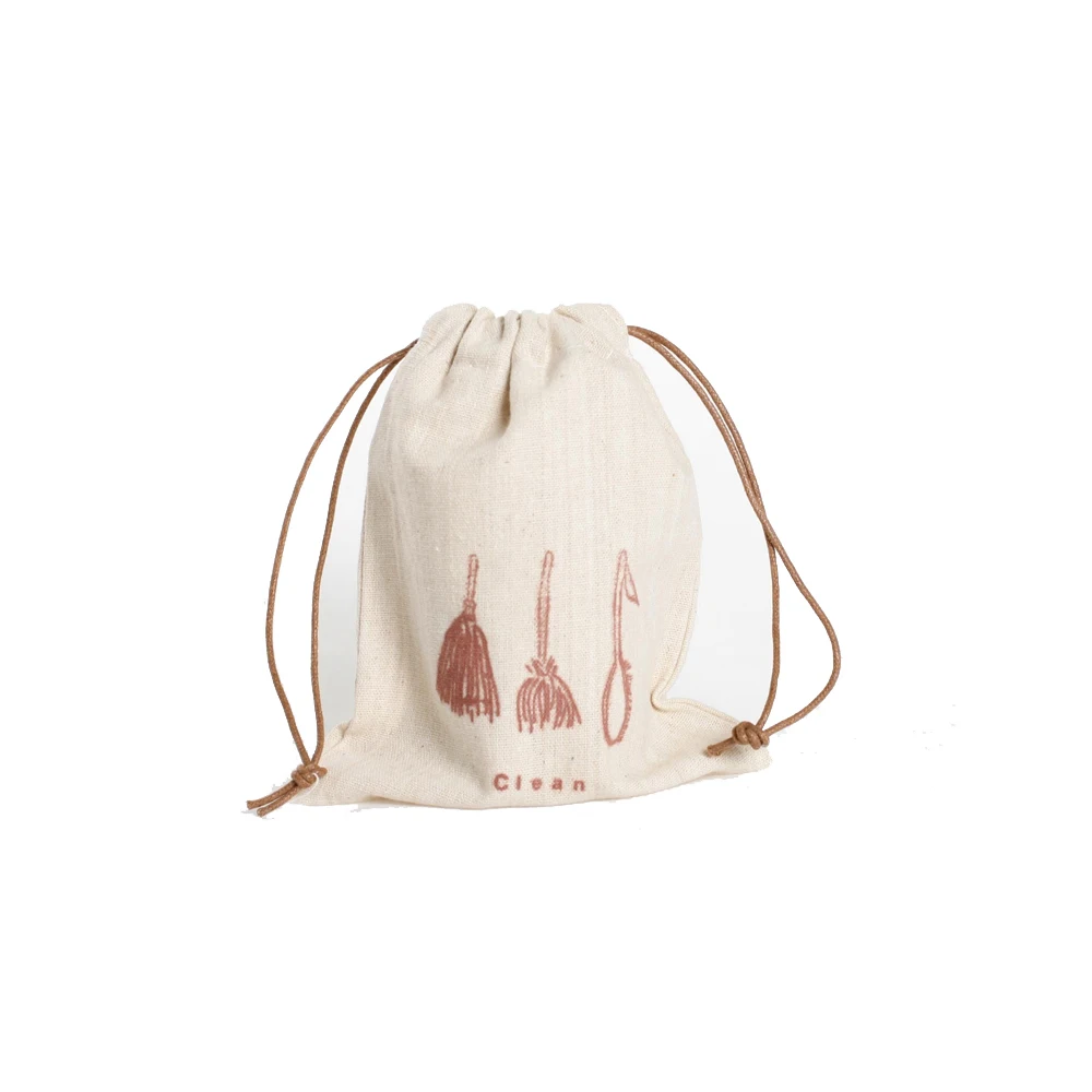 Cotton canvas drawstring bag string pouch