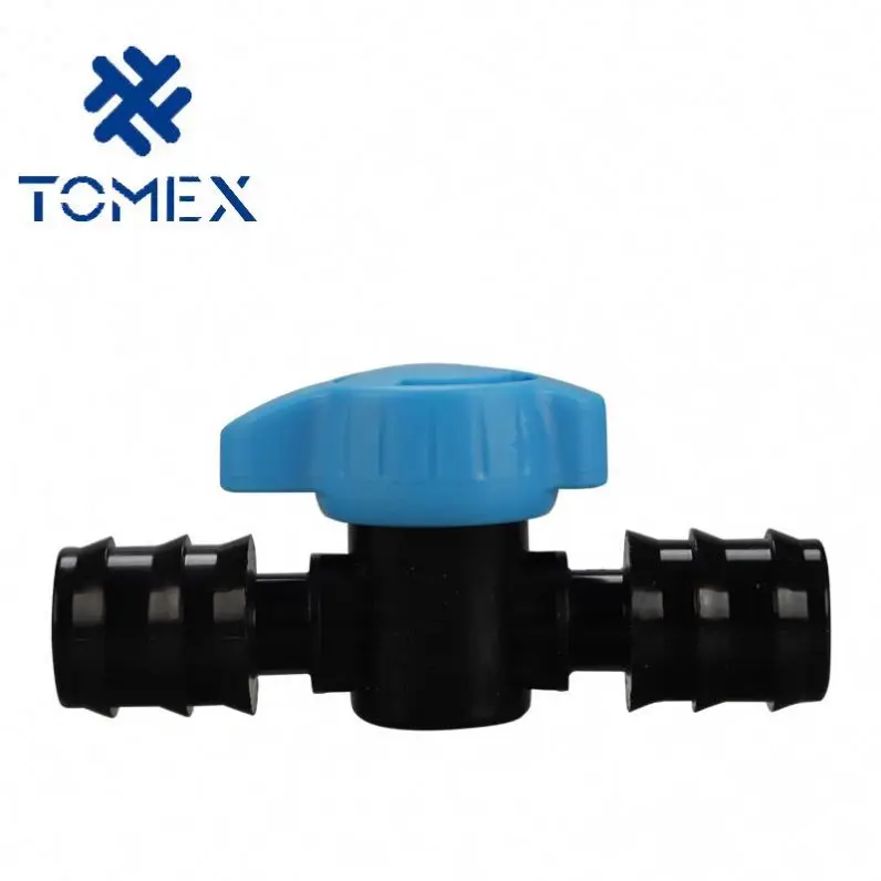 2024 Chinese hot sale 16mm 20mm POM plastic pipe irrigation Mini Valves  for drip tape
