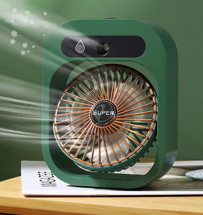 2022 New Design Factory Portable Water Spray Mist Fan Electric Usb Rechargeable Hand Mini Fan