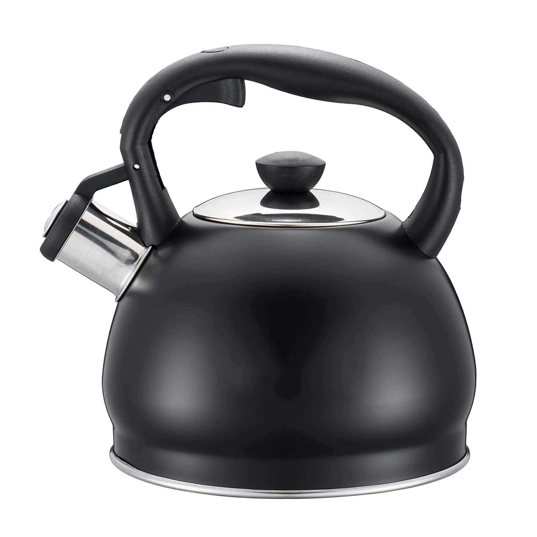 Kitchen Gas Stove Whistle Water Pot Black Whistle Water Kettle Anti- heat Handle Stainless Steel Water Kettle