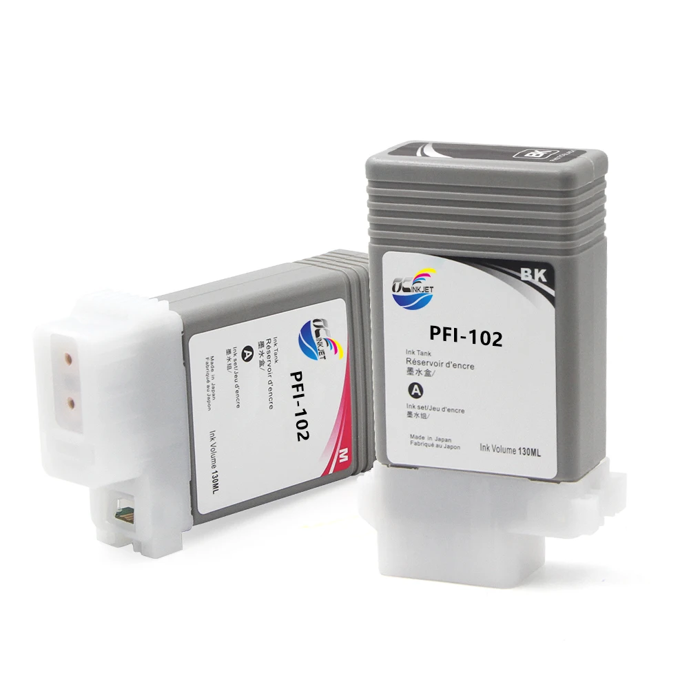 Ocinkjet PFI 102 PFI-102 Empty Refillable Ink Cartridges For Canon IPF750 500 510 600 610 700 710 605 650 655 750 755