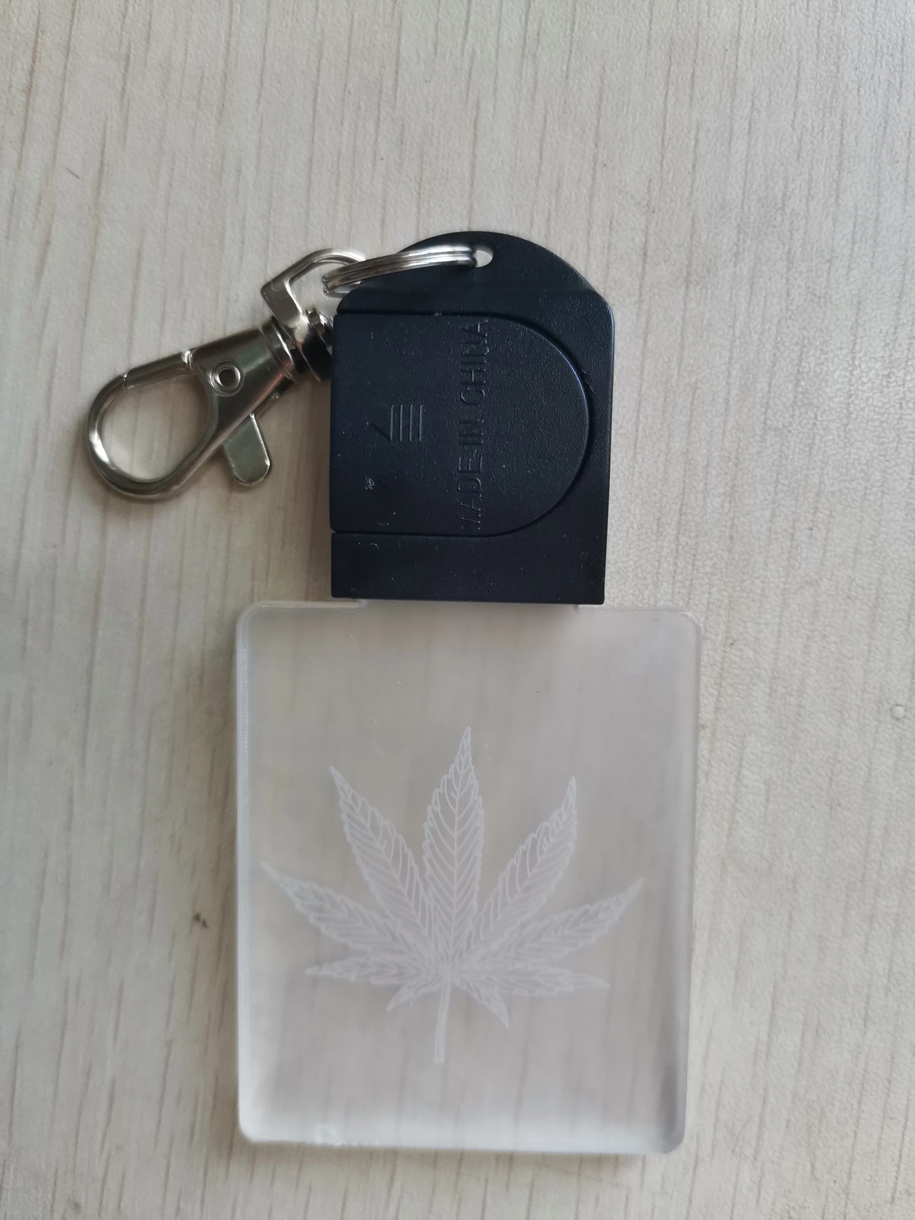 LED Rechargeable 3D Night Light Keyring with 25cm USB cable With Engraving Acrylic Panel RGB 7 Colors