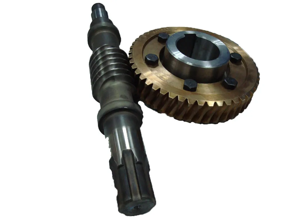 Big brass worm shaft bronze Worm shaft and mini worm gear for winch