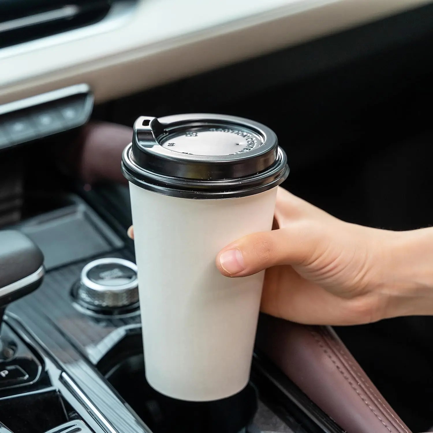 White Hot Coffee Paper Cups, Thickened Paper Style Snack Cups for Beverages Party Haunted House