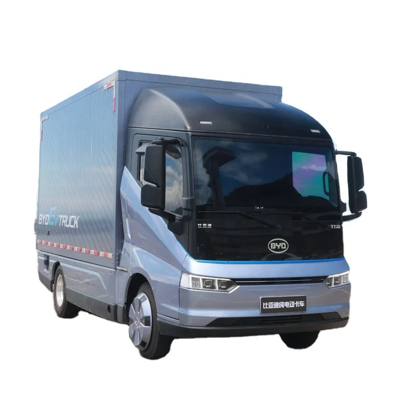 BYD T5 Single Row Pure Electric Van Light Truck 4.5T 4.03 M Camera Box Truck 26 Ft with Lift Gate 3.5 Ton Electric Truck 4x4 3.1
