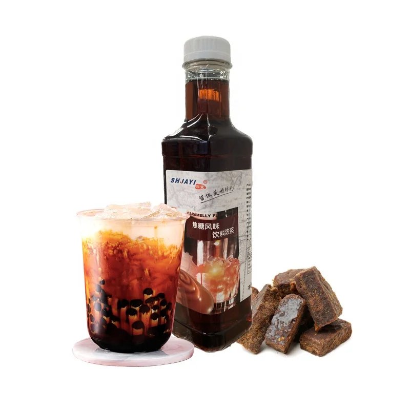 New Product Factory Wholesale 100% High Quality bubble tea black sugar flavor syrup SHJAYI monin Supplier
