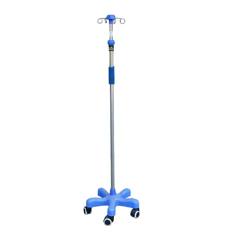 New hot selling stainless steel, adjustable height easy to move hospital infusion stand drip stand IV pole