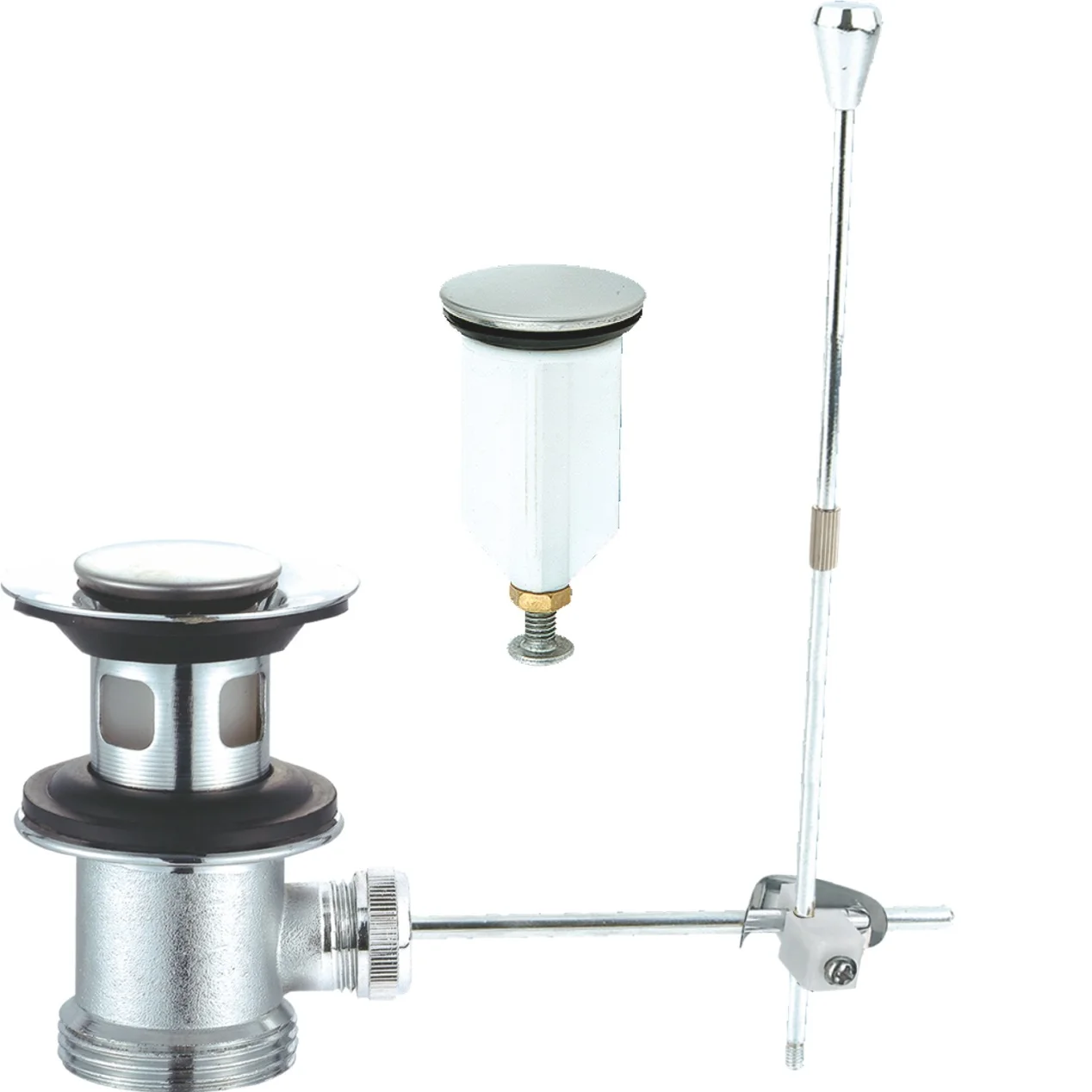 brass basin pop up waste with rod 11/4' with overflow